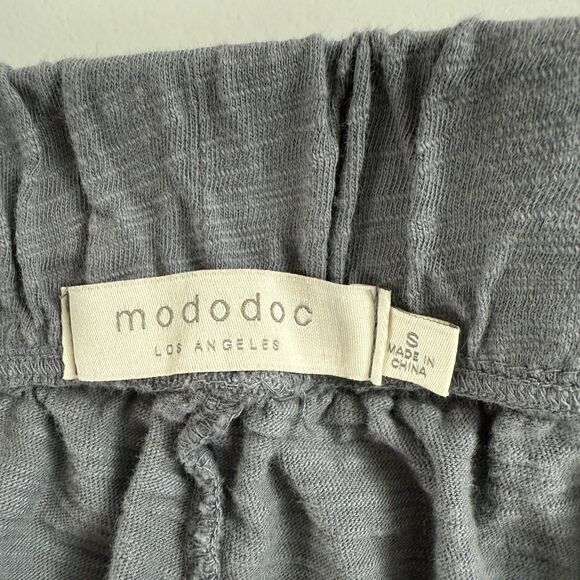 Mododoc Los Angeles Women's Jogger Pants Side Ties Embroidered Gray Size S - Picture 5 of 12